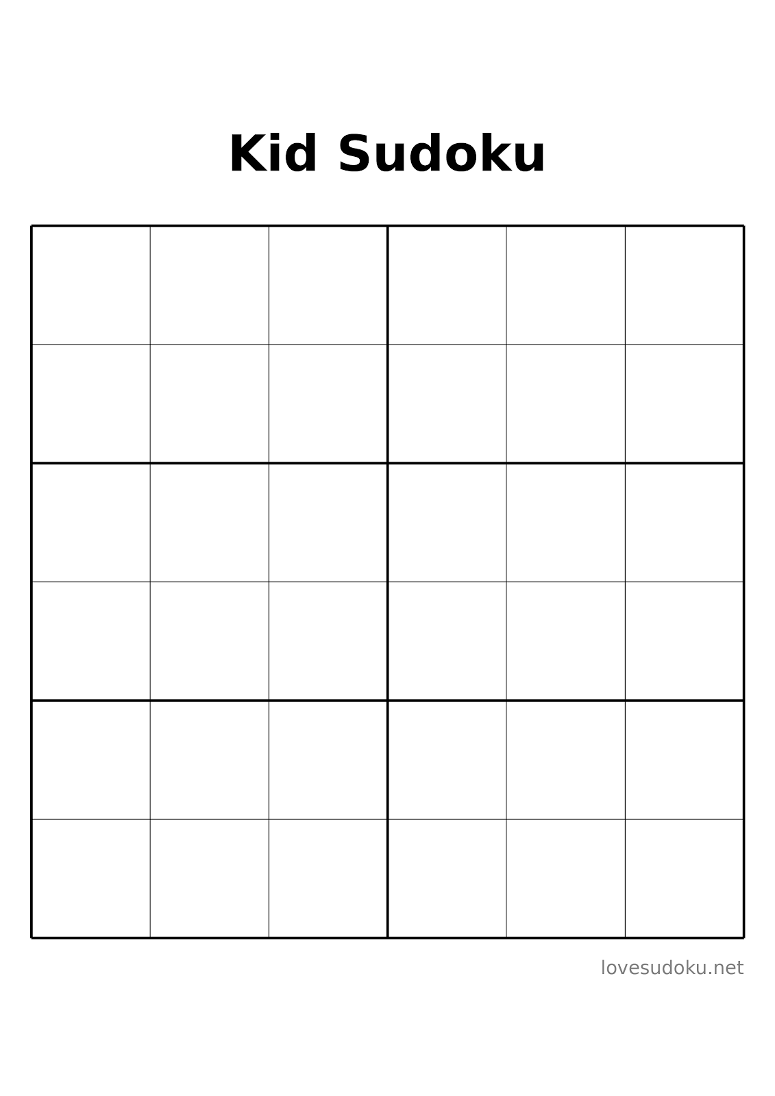 sudoku 6x6 printable